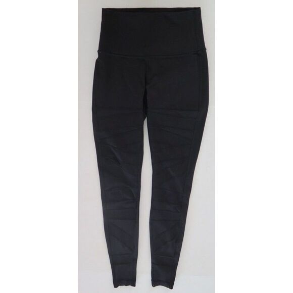 Lululemon Women's Sz 4 Black Tech Mesh Tight Leggings - Picture 1 of 7